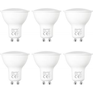 Spot Gu10 5w Led Blanc Neutre 4000k 500lm, 120° Lumière, Ac 230v, 50mm Mr16 Gu10 50w Halogène Équivalent, Non-Dimmable, Ampoule Spot Led Gu10 4000k Pour Salle De Bain Cuisine, Lot De 6 - Neuf