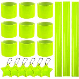 Acdsgd-Lot De 12 R&eacute;flecteurs Pour Enfants + 6 R&eacute;flecteurs De S&eacute;curit&eacute; Pour Enfants - Porte-Cl&eacute; R&eacute;fl&eacute;chissant Pour Cartable - Pour Cartable, V&ecirc;tements, Sac &Agrave; Dos - Neuf