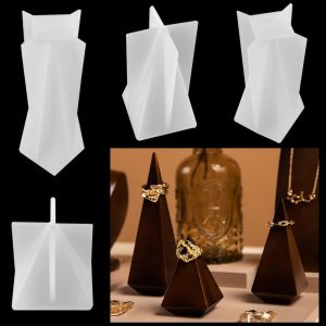 4 Pi&egrave;ces Moule En Silicone En Pyramides Moules En R&eacute;sine Moules De Coul&eacute;e &Eacute;poxy Moule Pyramide Pour Resine Bijoux C&ocirc;ne Resin Molds Diy Bougies Et D&eacute;coration De La Maison - Neuf