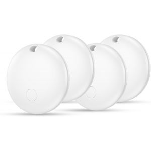 VornixorSarlshop-Smart Android Tracker Tag Blanc 4 Pack- Traceur Bluetooth Compatible avec Apple Localiser et Google Find My Device, Smart GPS Localisateur pour Cl&eacute;s, Portefeuilles et Valises, Batter - Neuf