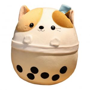 Peluche Douce En Forme D'animal En Peluche, Motif The Au Lait, Coussin Decoratif Pour La Maison Ou Le Bureau, Cadeau - Neuf
