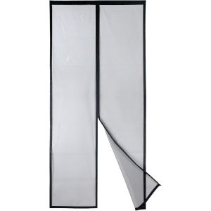 Magnétique Moustiquaire Pour Porte - Heavy Duty Mesh, Du Haut Vers Le Bas Magnétique Joint, À Fermeture Automatique, Garde L'air Frais À L'intérieur(90x210,Noir) - Neuf