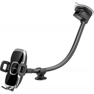 JGD-Support de t&eacute;l&eacute;phone Portable &agrave; Ventouse pour Pare-Brise avec Bras Long et Super Flexible 33 cm Compatible avec iPhone 13 Pro 12 Mini 11 7 HTC U12 Huawei Pro 30 20 Samsung - Neuf