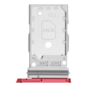 Tiroir SIM Original pour Galaxy S25 / S25 Plus Double Nano SIM Samsung Rouge - Neuf