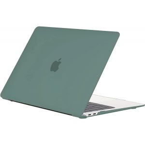 Mat Coque MacBook Air M1 13 A2337 A2179 A1932, Plastique Case Rigide Étui pour 2020 2019 2018 MacBook Air 13,3 Pouces Retina avec Touch ID - Vert Minuit Mat Transparent - Neuf