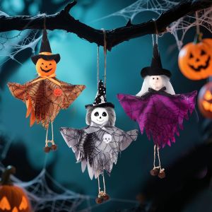 D&eacute;coration d'halloween Suspendre, Poup&eacute;e de Sorci&egrave;re, Fant&ocirc;me, Citrouille, Sorci&egrave;re, Poup&eacute;e en Peluche, Ornements Suspendus, pour la D&eacute;coration Halloween - Neuf