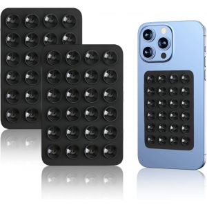Lot de 2 supports universels &agrave; ventouse pour t&eacute;l&eacute;phone portable &iquest; pour iPhone, Samsung et plus &iquest; Autocollant, antid&eacute;rapant, mains libres pour selfies, vid&eacute;os et GPS dans la voiture &iquest; Avec support - Neuf