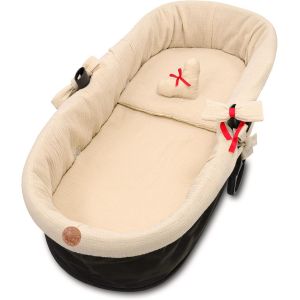 Coussin De Si&egrave;ge Pour Poussette B&eacute;b&eacute; - Housse De Nacelle Habillage Couffin O R&eacute;ducteur Chaise Haute Accessoires 3 Pi&egrave;ces Avec Insert Et Oreiller Plumes - Neuf