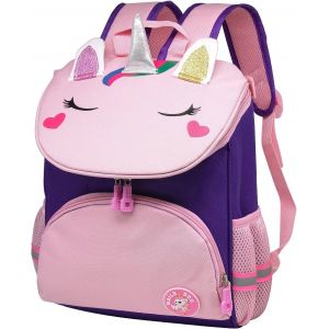 CHECARZHN--NO1-Sac À Dos Pour Enfants Avec Sangle De Poitrine, Cartable Maternelle Pour Garcon Fille, Sac D'École Pour Les Enfants Imperméable - Neuf