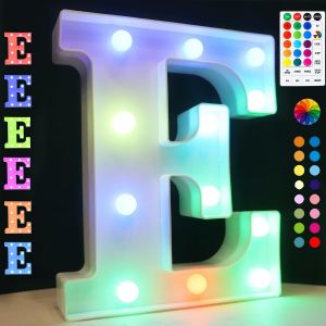 Subzonal-Lettres Lumineuses Led Color&eacute;es Pour Chapiteau, 18 Couleurs Changeantes Avec Minuterie &Agrave; Distance Pour Veilleuse, Chambre De Fille, Mariage, F&ecirc;te D'anniversaire, D&eacute;coration De No&euml;l, Maison, - Neuf