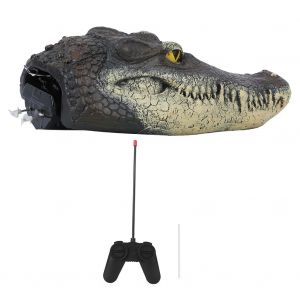 XYONG Tete de crocodile artificielle telecommandee, epouvantail, alligator, bateau telecommande, jouet aquatique electrique - Neuf