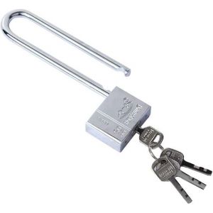 Cadenas à clé robuste de 50 mm - 4 clés uniques, résistant à la corrosion, idéal pour les entrepôts, les garages et les solutions de stockage - Neuf