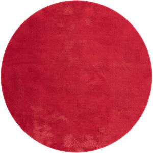 Tianyi-Mia's Teppiche Olivia Pour Salon/Chambre À Coucher - Lavable - 120 Cm Rond, Rouge - Neuf
