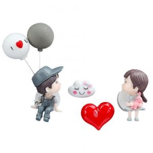 Mignon Cartoon Couples Action Figure Figurines Voiture Ornement Voiture Air Vent Aromath&eacute;rapie Freshener Voiture Tableau de bord D&eacute;coration - Neuf