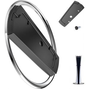Kal-Support Ps5 Accessoires De Jeux Vidéo Support Pour Disque De Console Ps5 Et Édition Numérique Support Vertical Base De Refroidissement Verticale Fine Et Légère Avec Support Vertical (Noir) - Neuf
