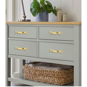 Lot de 4 poignées de porte de grange dorées, poignées de porte de clôture en bois, poignée d'armoire vintage pour armoire de cuisine, meubles, tiroirs, quincaillerie d'armoire - Neuf