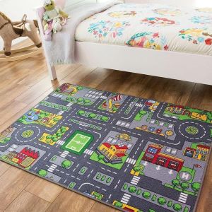 Tapis De Voiture Pour Enfants,Tapis De Jeu De Voiture Pour Enfants De 1 À 5 Ans,40 X 60 Cm,Tapis De Route Pour Voitures Jouets,Tapis D'Activités De Jeu D'Intérieur Et D'Apprentissage Pour - Neuf
