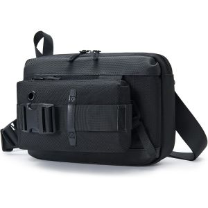 Nzqaf-Sac À Bandoulière Pour Homme, Petit Sac À Bandoulière Étanche Pour Les Activités De Plein Air, La Randonnée, Le Camping, Les Voyage Noir - Neuf