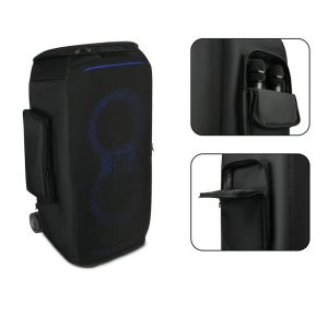 Housse Pour Haut-Parleur, Double Pochette En Nylon Mesh Sound Cover, Accessoires Pour Jbl Partybox Stage 320 - Neuf