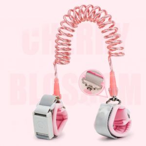 Laisse De Poignet Pour Enfant, Reflechissante, Respirante, Anti-Perte, Rotative A 360 Degres, Avec Verrouillage Par Induction, Rose Sakura, 1,5 M/4,9 Pi - Neuf