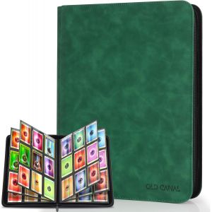 Mdy-Classeur Carte, Rangement Carte De 30 Pages De 540 Cartes, Album Carte Avec Fermeture Éclair De, Porte Cartes Pour Mtg, Tcg, Compatible Avec Diverses Cartes À Collectionner(Vert Foncé) - Neuf
