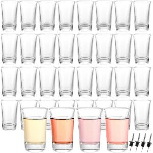 Lot De 36 Verre A Shot,47ml/4.7cl Shooter Verre Transparents,Verres À Shot Base Lourde Pour Whisky,Liqueurs,Vodka - Neuf