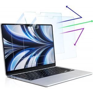 2 Unit&eacute;s Protection D'&eacute;cran pour MacBook Air 13.6 Pouces, Anti-lumi&egrave;re Bleue Film Protection Ecran MacBook Air 13""(2022-2024,M2,M3) A2681 A3113, Anti Reflets Protecteur d'&eacute;cran pour MacBook Air M2 - Neuf