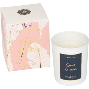 Bougie Cadeau blanche Parfumée Ambre Sacré ""S?ur de coeur"" - Idée Cadeau S?ur, Meilleure Amie, Famille, Copine, Anniversaire - Made in France - 100% Cire Végétale - Neuf