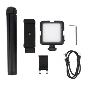Support de telephone en alliage d'aluminium pour camera a rotule portable FIMI PALM avec lumiere LED 6000 K, ensemble de clips pour trepied de bureau - Neuf