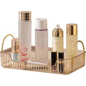 Organisateur Maquillage, Rangement Maquillage, Organisateur de Cosm&eacute;tiques, Pr&eacute;sentoir Cosm&eacute;tique, Organisateur de Parfum (Ambre, 3 Couches) - Neuf