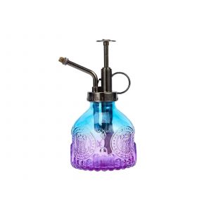 Vaporisateur pour plantes en verre 205 ml bleu-violet avec pompe int&eacute;gr&eacute;e - Neuf