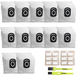 KAL-Italdos Kit Sac Aspirateur Compatible Pour Rowenta Hygiene Zr200520 Adapté Pour Compact Power, X-Trem Power Et Silence Force Series - 12 Sacs + 12 Parfums + 2 Brosses À Dents - Neuf
