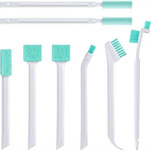 Lot de 8 petites brosses de nettoyage pour ménage,suceur plat pour rainures de fenêtre,humidificateur,clavier,bouteille,porte,grille d'aération de voiture,petits détails,brosses à récurer, - Neuf