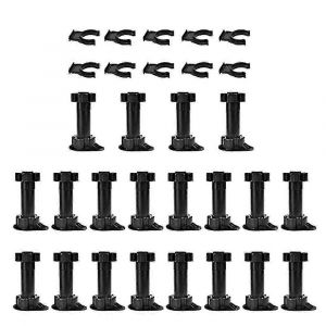 20pcs Meubles Pieds Armoire Réglable Pied Pied Unité Pieds D'armoire Avec Clips De Planche Pour La Cuisine Ba Nv7-Good - Neuf