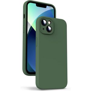 LORANKA-Coque en Silicone Liquide pour iPhone 13, [Protection de la Cam&eacute;ra] [Anti-Empreintes Digitales] [Chargement sans Fil], &Eacute;tui Housse en Microfibre Int&eacute;gr&eacute;e, 6,1"", Vert - Neuf