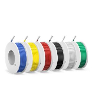 0,2mm² Fil électrique en Silicone-24AWG Fil électrique-6 Couleurs de 9 Mètres,Cuivre Étamé,Tressé,Connexions Flexibles,Isolation Haute Température - Neuf