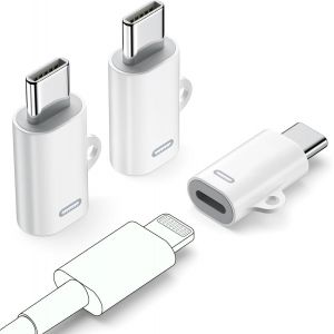 Lot De 3 Adaptateurs De Charge Pour Iphone 15 Pro Max, Certifié Mfi, Lightning Femelle Vers Usb C Mâle Pour Iphone 15/15 Plus/15 Pro/15 Pro Max/Ipad Pro/Air/Mini, Prend En Charge La Charge R[Z1143] - Neuf