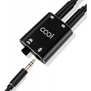 COOIDEA Commutateur Audio St&eacute;r&eacute;o 3,5mm Jack, 2(1) Entr&eacute;e sur 1(2) Sorties avec Un C&acirc;ble Audio 3,5mm, S&eacute;lecteur Audio St&eacute;r&eacute;o 2 Ports Convient Haut Parleurs Amplificateurs HiFi Casques PC- Taille Mini - Neuf