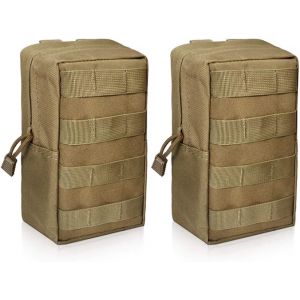 Jgd-Wynex Lot De 2 Pochettes, Tactique Molle Edc Pochette Utilitaire Compact R&eacute;sistant &Agrave; L'eau, Organisez Petite Gear Gadget Pour Sac &Agrave; Dos Militaire - Neuf