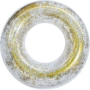 Anneau de natation &agrave; paillettes transparent, tube gonflable Tube de natation &agrave; paillettes Anneau de natation pour Acsergery Cadeau d&iquest;&eacute;t&eacute; - Neuf
