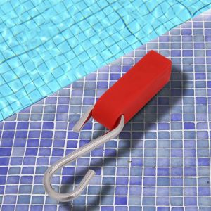 HJLIAN Fixation de bouee, tendeur de ligne de couloir, separateur de piscine, flotteur en acier inoxydable, crochet de ligne de couloir - Neuf