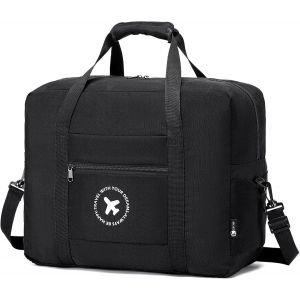 KALANKA-Bagage Cabine 45x36x20 Easyjet 32L Bagage à Main Pliable Sacs de Sport Imperméable Weekend Femme Homme Sac de Voyage Cabine Avion Portable Maternité pour Travel Gym Organisateur Sacs Noir - Neuf