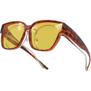 Kalanka-Surlunettes De Soleil Femme Homme, Lunettes De Soleil Polarisées Grandes Pour Lunettes De Vue Lunettes De Soleil À Enfiler Pour Conduite Sport Peche - Neuf