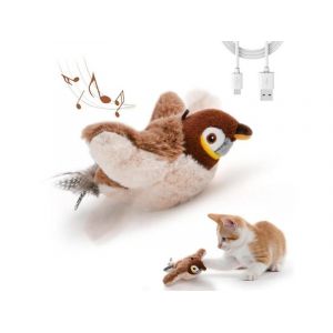 Jouet Interactif En Peluche Pour Chat - Marron - Neuf