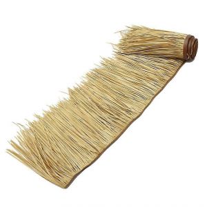 Palm Chaume Rouleau De 0.5x2m Ignifuge en Plastique de PE de la Paille pour les Tiki Bars, des Cabanes de Jardin, Parasol Couvercle, Jaune - Neuf