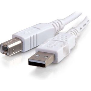 Câble d'imprimante USB 2.0 A vers B compatible avec imprimantes et scanners de HP, Epson, Brother, Samsung, Cannon et tous les autres appareils USB A/B Blanc 1 m - Neuf