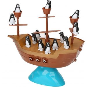 Jeu D'équilibre Passionnant Sur Un Bateau Pirate. Ne Laissez Pas Les Pingouins Tomber. - Neuf