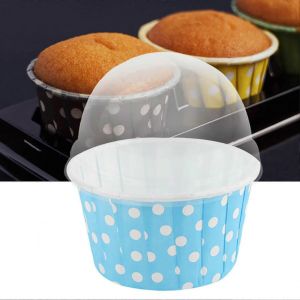 Mini Moules À Muffins En Papier Avec Couvercle,100 Moules À Muffins Ronds - Neuf