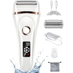 Famate Rasoir &Eacute;lectrique Indolore Pour Femmes | Tondeuse &Agrave; Poil Et Bikini Rasoir &Eacute;lectrique Rechargeable Pour Une &Eacute;pilation Efficace | Toiletteur Personnel Humide Et Sec (Blanc) - Neuf