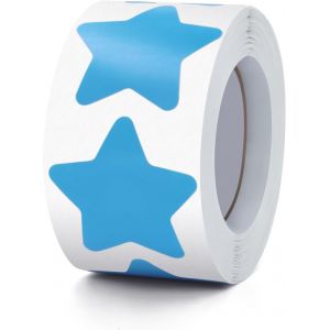 Bleu &Eacute;toiles Autocollantes Rouleau 3.8cm Grand Autocollant &Eacute;toiles &Eacute;tiquettes No&euml;l &Eacute;toile Autocollant De R&eacute;compense D&eacute;coration Pour Enfants Enseignants Business 500 Pi&egrave;ces - Neuf